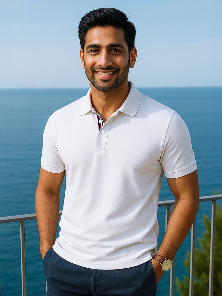 Essential 100% Cotton White Polo - Golfer