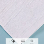 Alba White Cotton Hand Towel (Pack of 2)