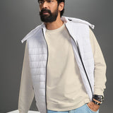 Puffer Jacket with Detachable Hood - Iceberg