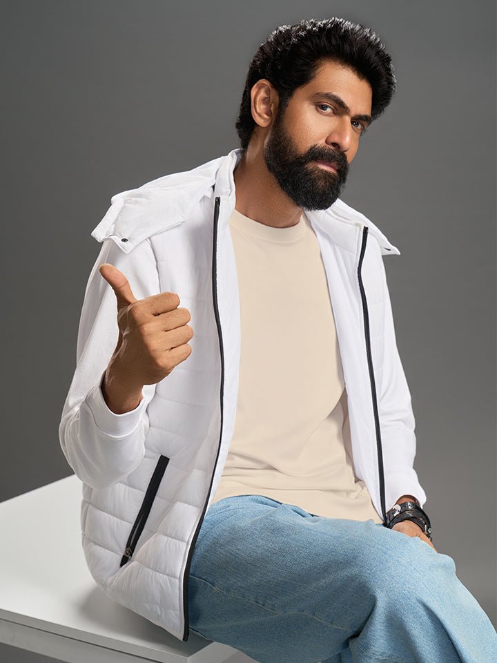 Puffer Jacket with Detachable Hood Iceberg – Kingdom of White