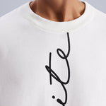Imprint White Single Jersey Oversized Sweater
