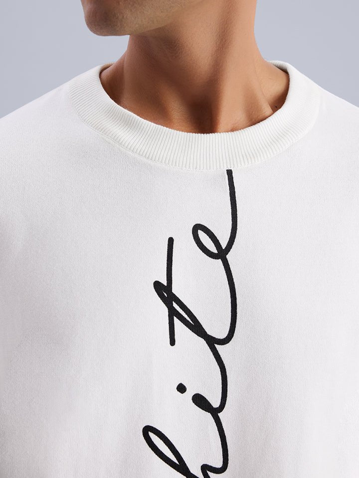 Single-jersey Knitted Oversized Sweater - Imprint