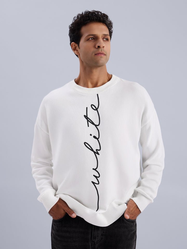 Single-jersey Knitted Oversized Sweater - Imprint