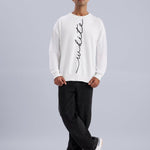 Imprint White Single Jersey Oversized Sweater