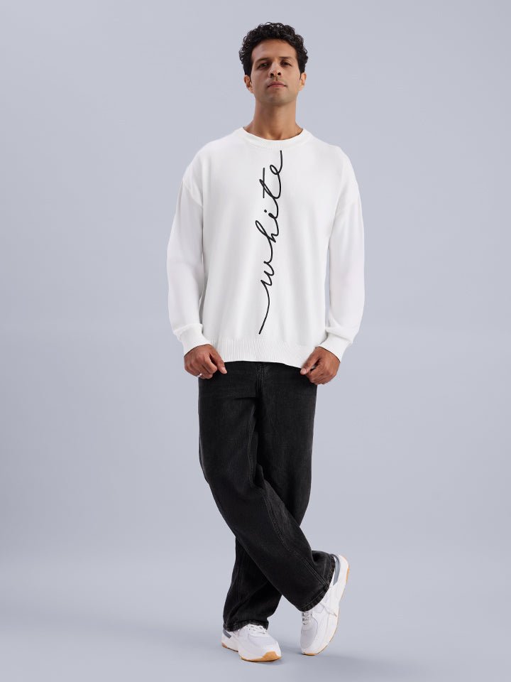 Single-jersey Knitted Oversized Sweater - Imprint