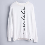 Imprint White Single Jersey Oversized Sweater