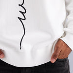 Imprint White Single Jersey Oversized Sweater