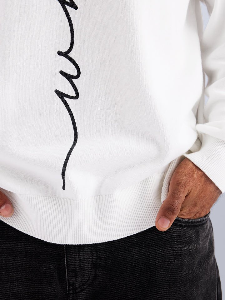 Single-jersey Knitted Oversized Sweater - Imprint