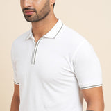 Zipper Polo T-shirt - Swift