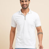 Zipper Polo T-shirt - Swift