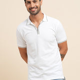 Zipper Polo T-shirt - Swift