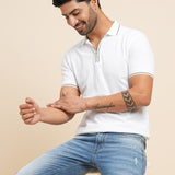 Zipper Polo T-shirt - Swift