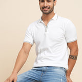 Zipper Polo T-shirt - Swift