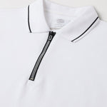 Diverge White Cotton Tipped Polo T-Shirt