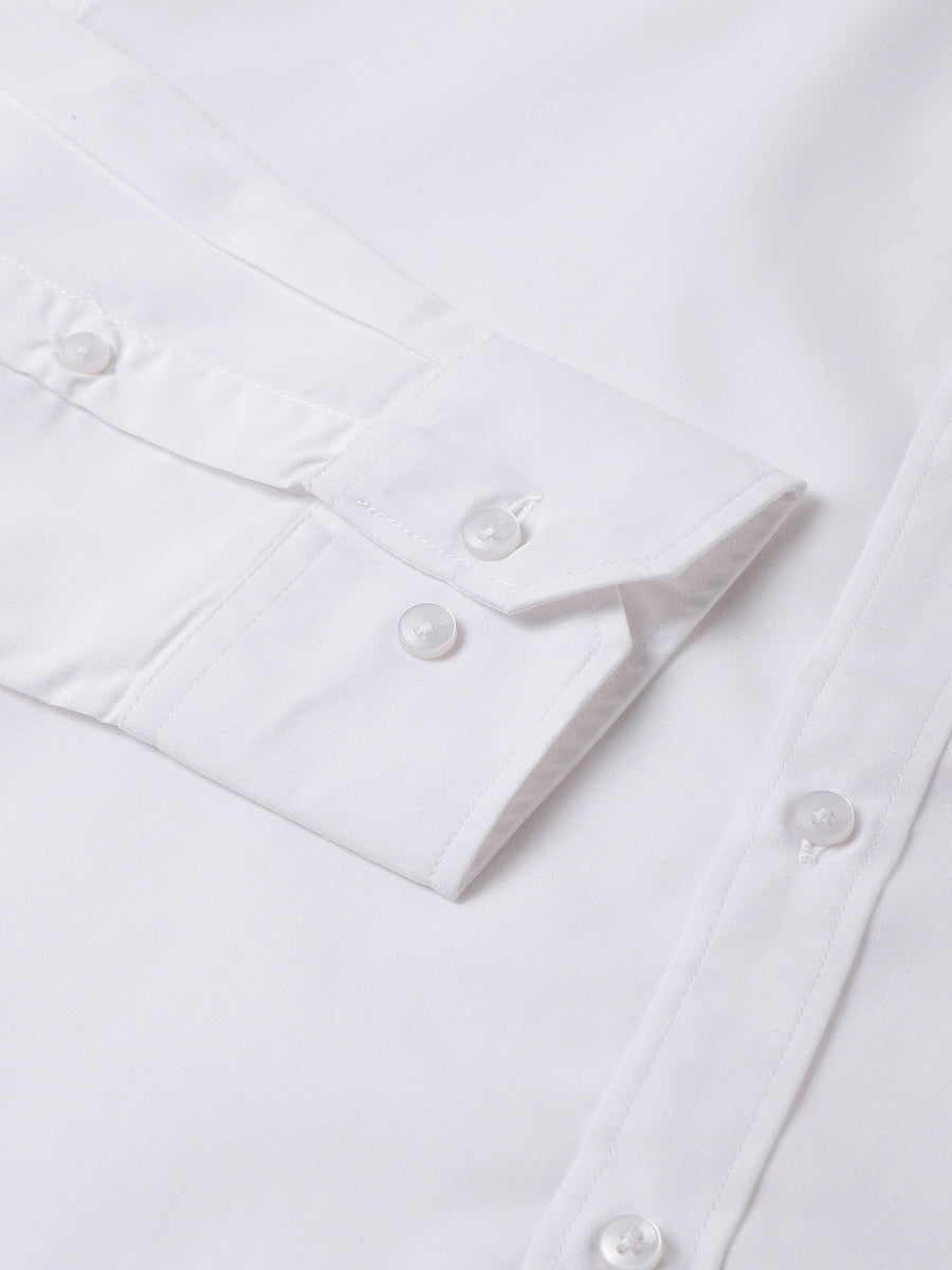 Classic Regular Fit White Shirt - Pristine (Pack of 3)