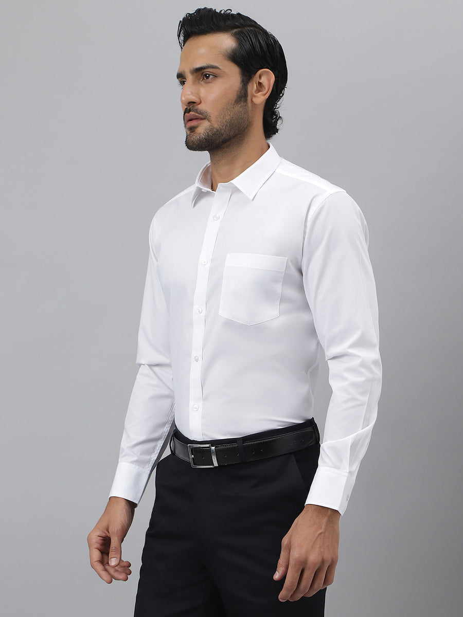 Classic Regular Fit White Shirt - Pristine (Pack of 2)