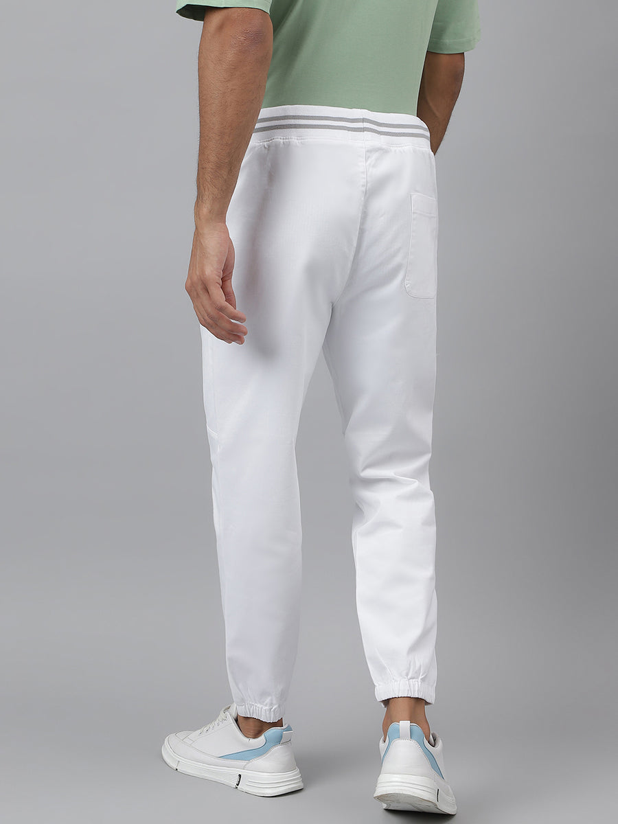 White joggers drawstring sale