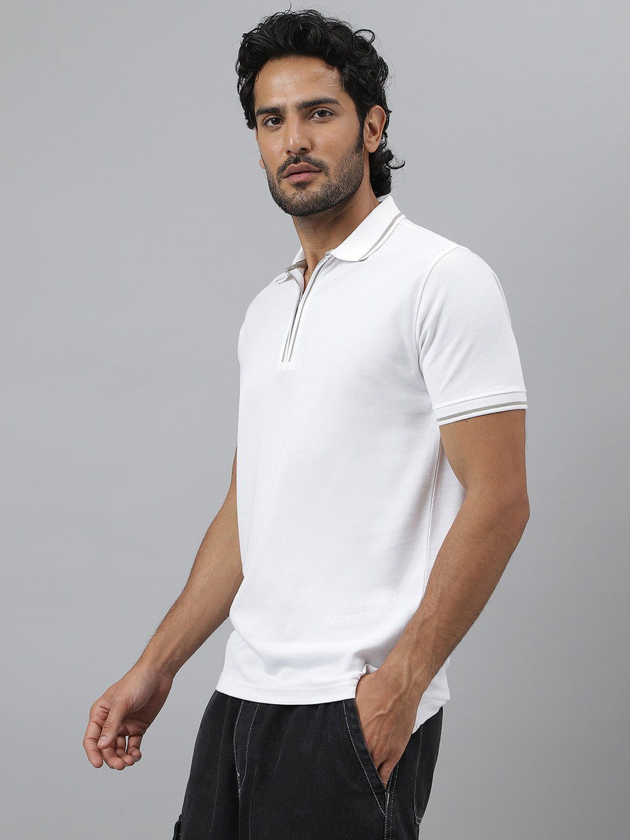 Zipper Polo T-shirt - Swift