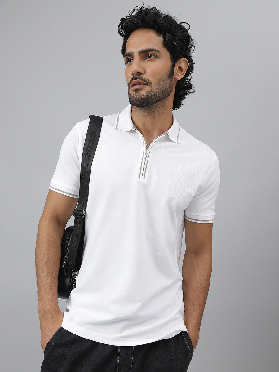 Zipper Polo T-shirt - Swift