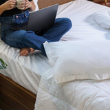 Dream White 300 TC Cotton Bed Set