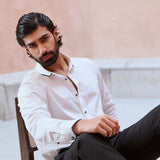 Contrast Collar Shirt - Party Punch