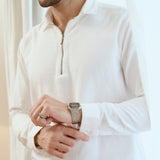 Zip Log 100% Cotton Shirt