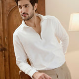 Zip Log 100% Cotton Shirt