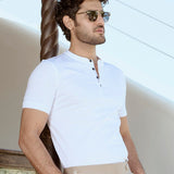 Cotton Henley T-shirt - Wisp