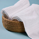 Alba White Cotton Hand Towel (Pack of 2)