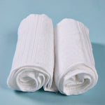 Alba White Cotton Hand Towel (Pack of 2)