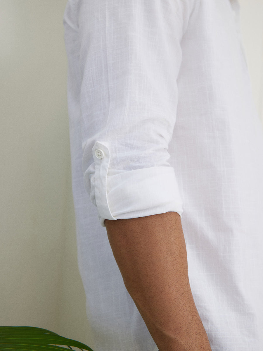 V-Neck Cotton Shirt - Vedic