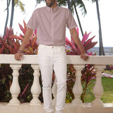 Slim-Fit Stretch Cotton White Jeans - Saunter