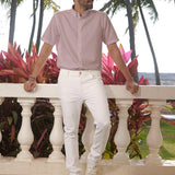 Slim-Fit Stretch Cotton White Jeans - Saunter