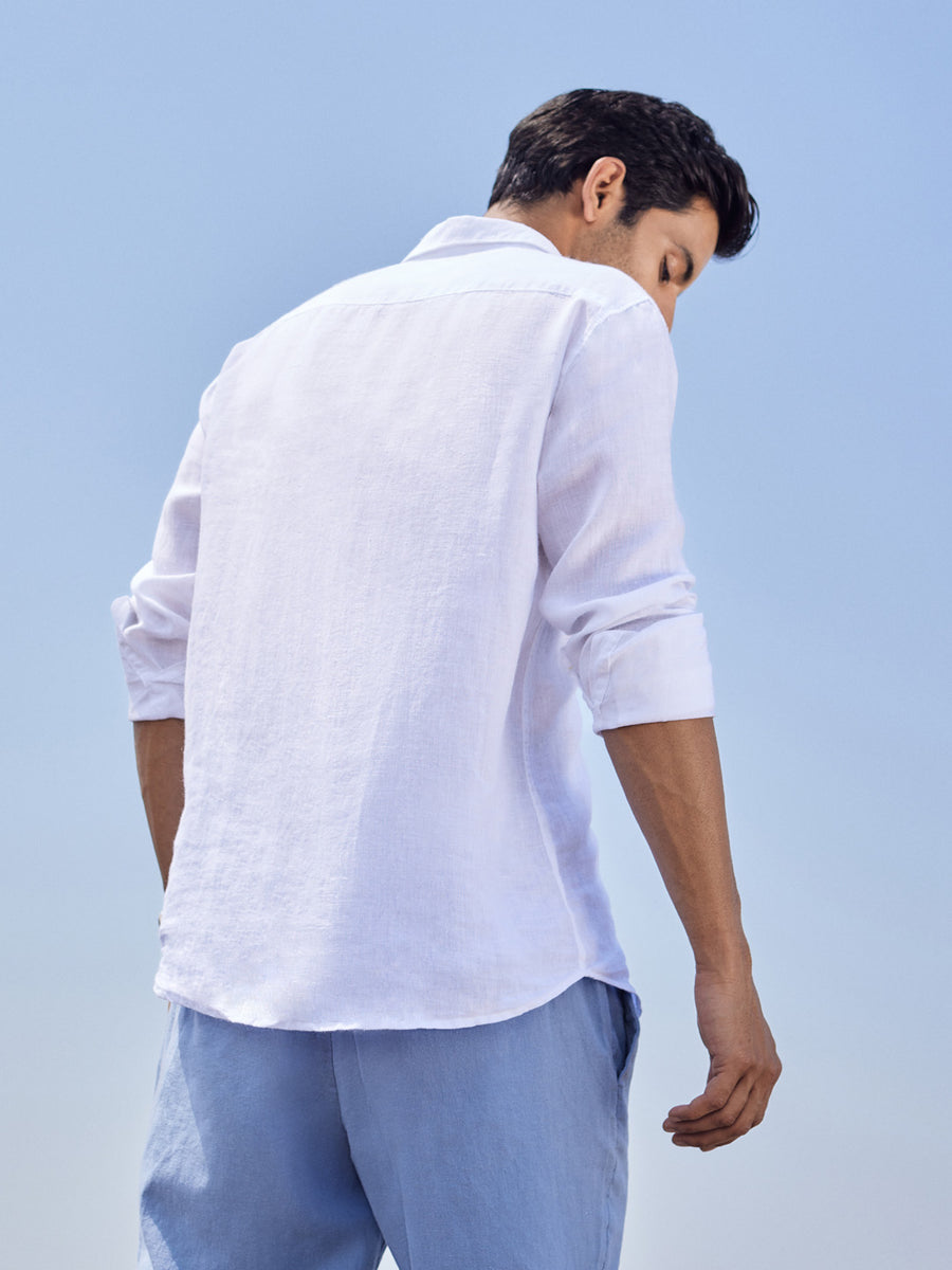 Essential 100% Linen White Shirt - Se Relaxer