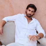 100% Cotton Hooded Shirt- Wakai