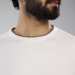 White Crew Neck Cotton T-Shirt - Maze