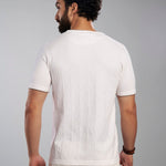 White Crew Neck Cotton T-Shirt - Maze