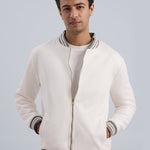 Maple White Tipped Collar Bomber Jacket