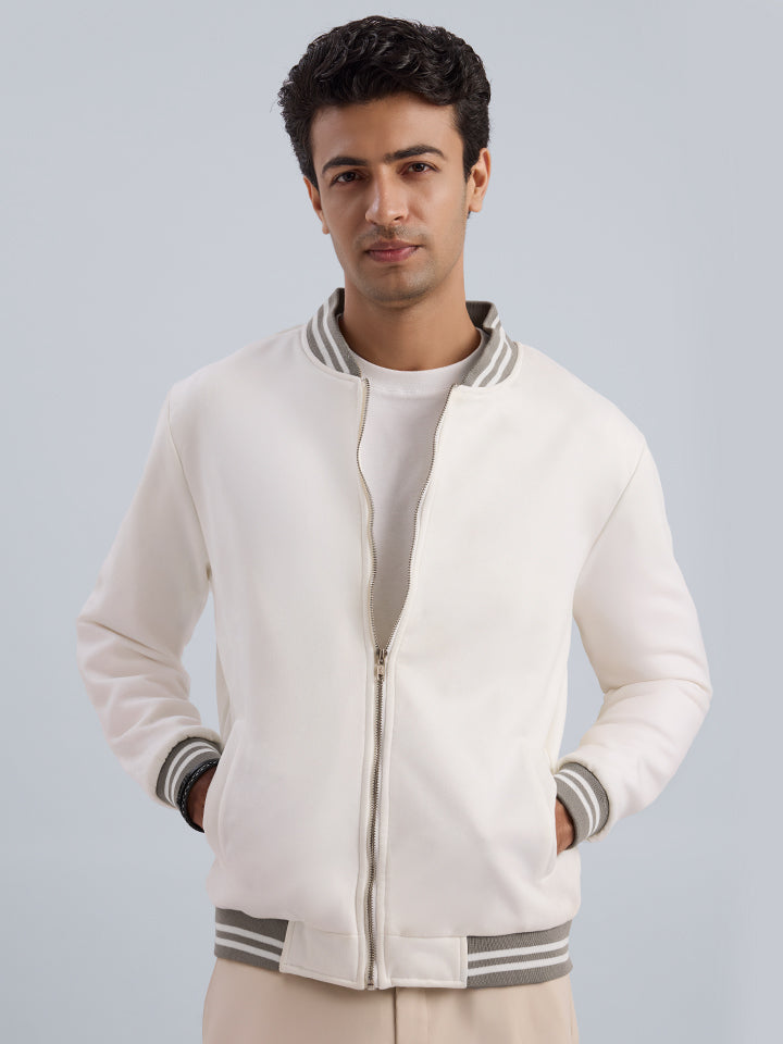 Suede Bomber Jacket - Maple