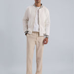 Maple White Tipped Collar Bomber Jacket