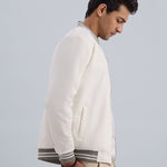 Maple White Tipped Collar Bomber Jacket