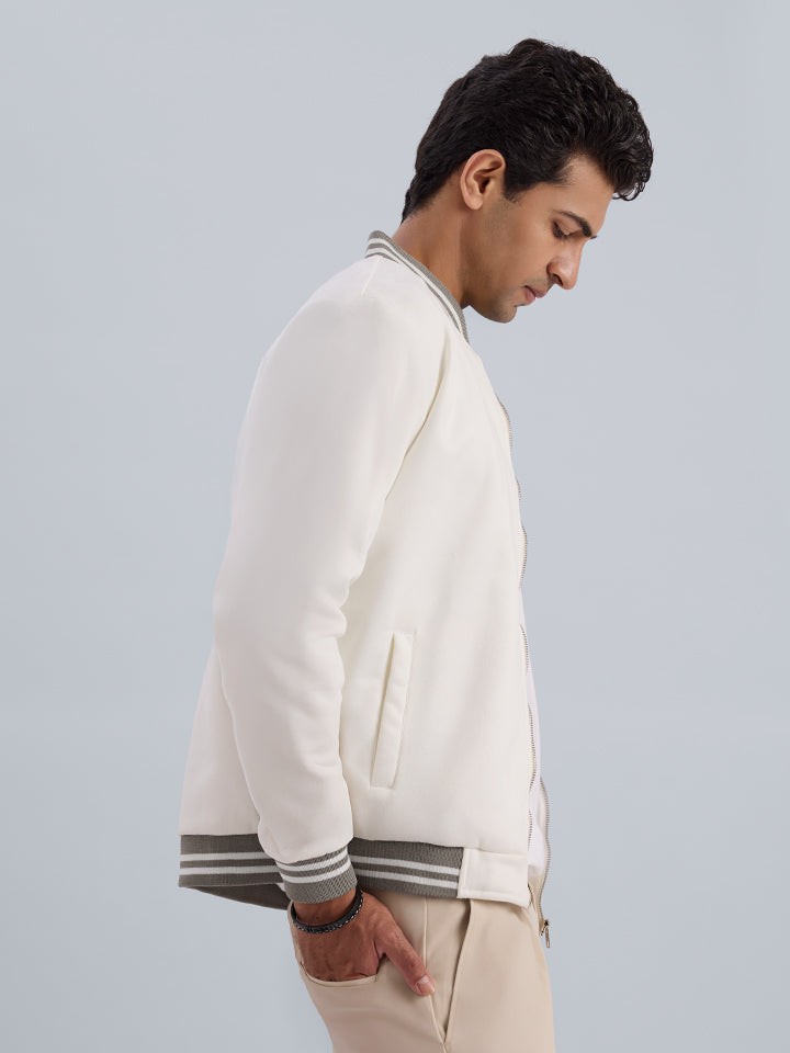 Suede Bomber Jacket - Maple