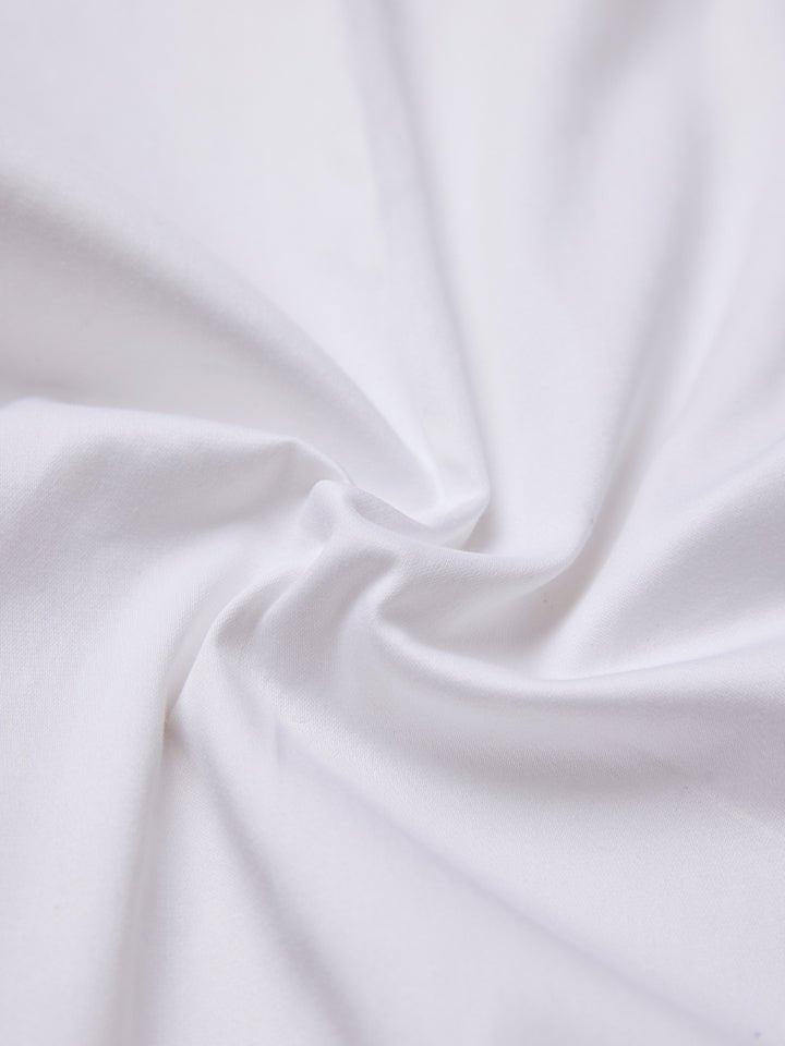Contrast Collar White Party Shirt - Midnite