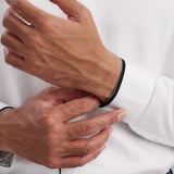 Contrast-Piping Cotton Satin Stretch White Party Shirt - Midnite