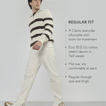 Surge White Stretch Cotton Denim