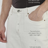 Ecru Stretch Denim - Surge