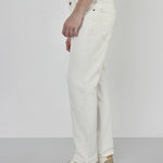 Surge White Stretch Cotton Denim