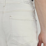 Surge White Stretch Cotton Denim