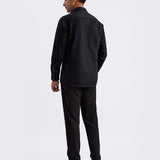 Smart Cotton Satin Stretch Black Party Shirt - Noir