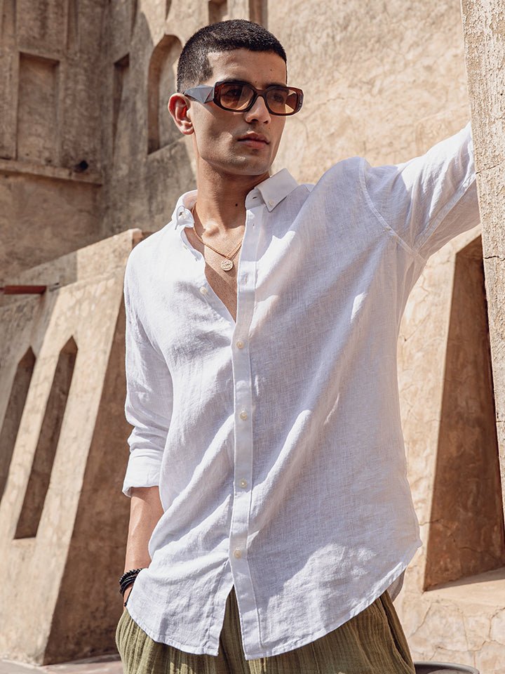 100% Linen Button-down Shirt  - Hampstead